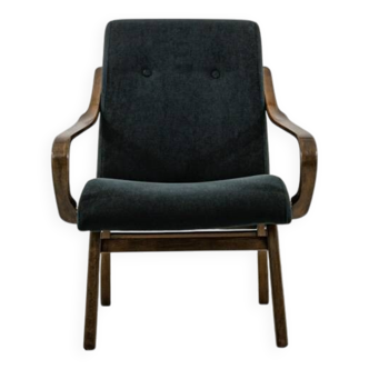 Velvet armchair by Jaroslav Šmídek for TON, Czechoslovakia, 1960's