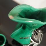 Ceramic liqueur service, zoomorphic, signed Vallauris