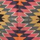Multicolor Geometric Vintage Kilim Rug, 166x247Cm
