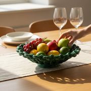 Woven ceramic basket signed Vallauris
