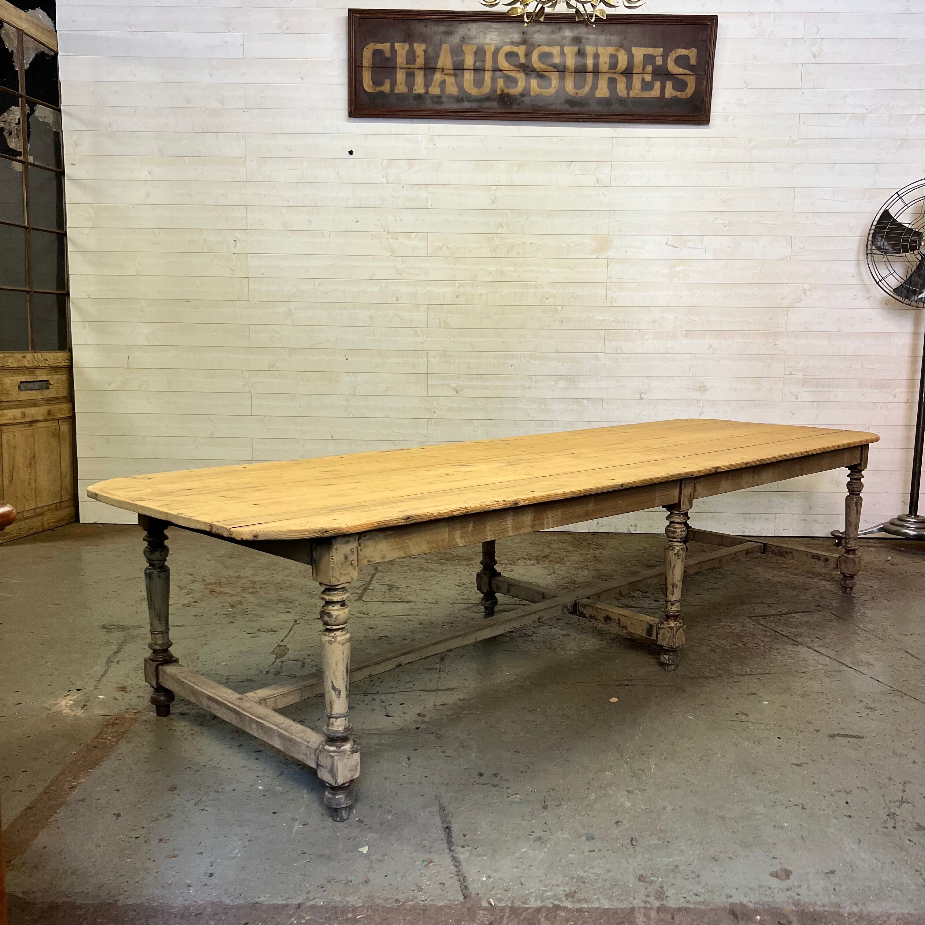 Table de ferme XXL patiné début XX e