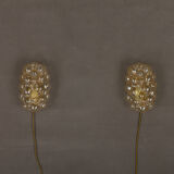 Pair of  bubble glass wall lamps by Helena Tynell for Limburg 1960