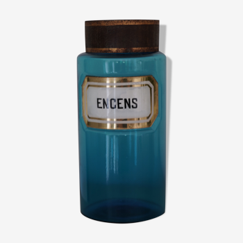 Flacon de pharmacie bleu Napoléon lll - encens