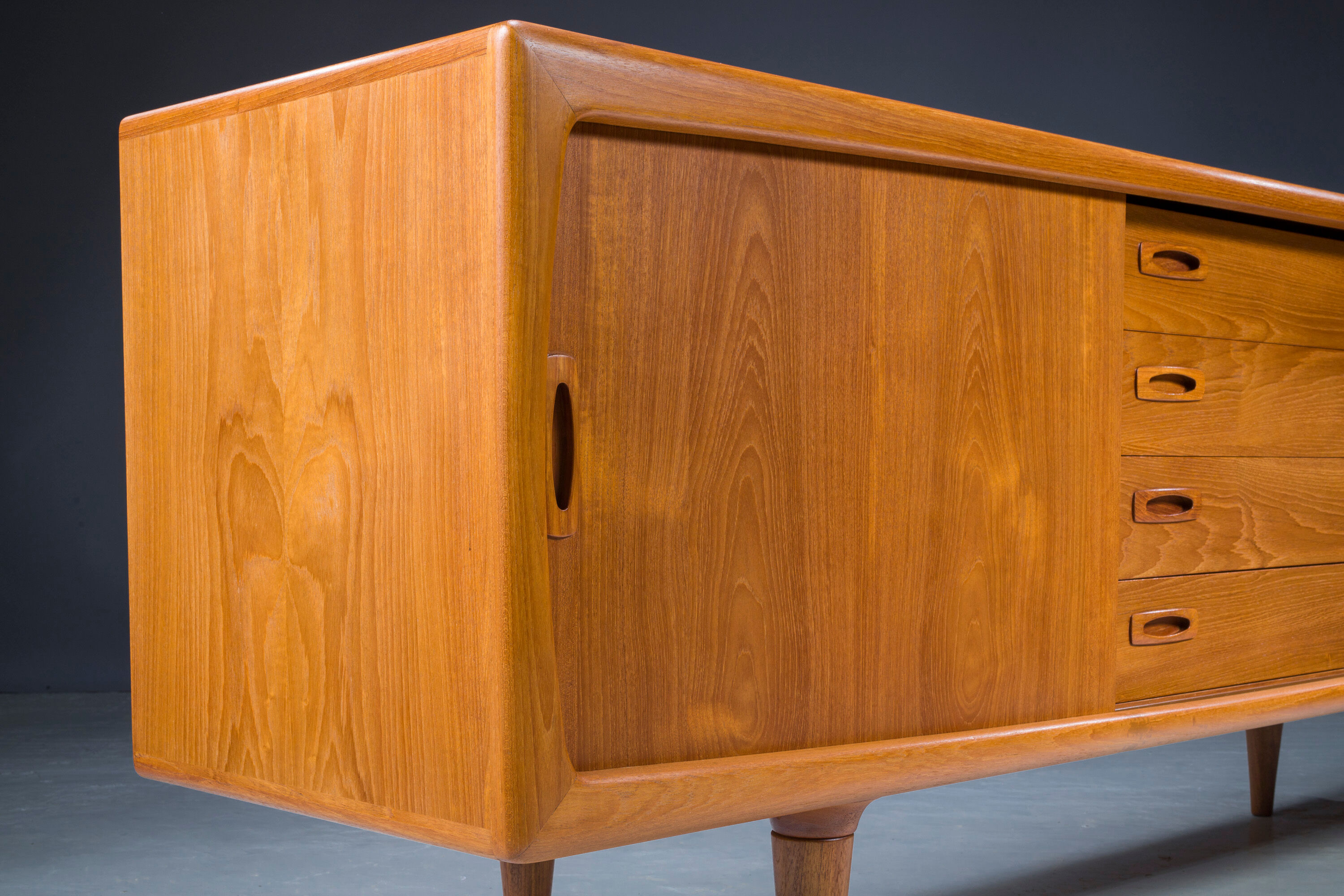 Mid-Century Danish Teak Sideboard from HP Hansen, 1950s