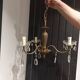 Brass grapefruit chandelier
