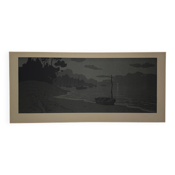 Lithographie par Henri Rivière La Féérie des Heures - La Nuit