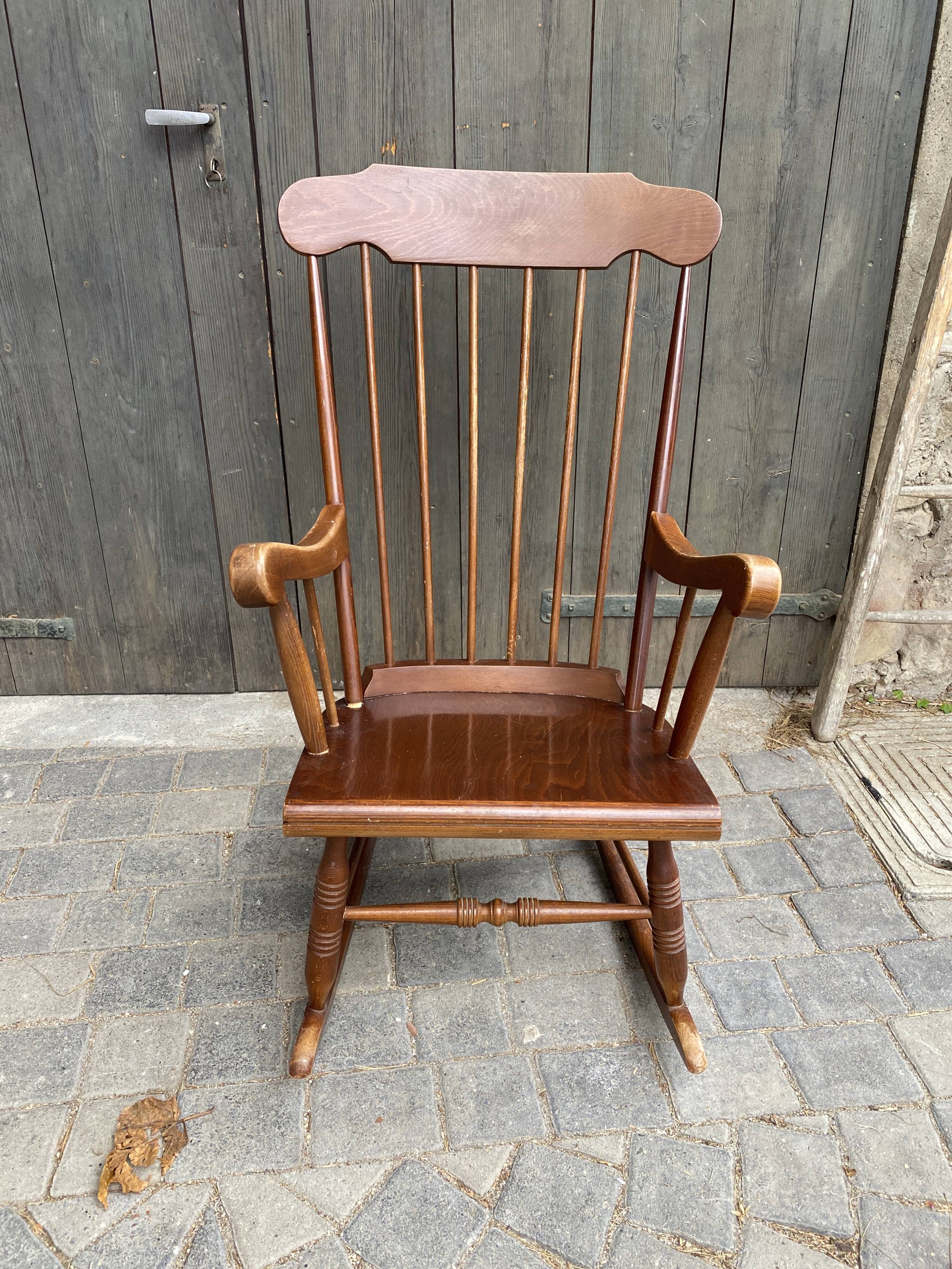 Wooden rocking-chair