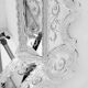 20th Century Venetian Murano Glass Flowers Octagonal Mirror