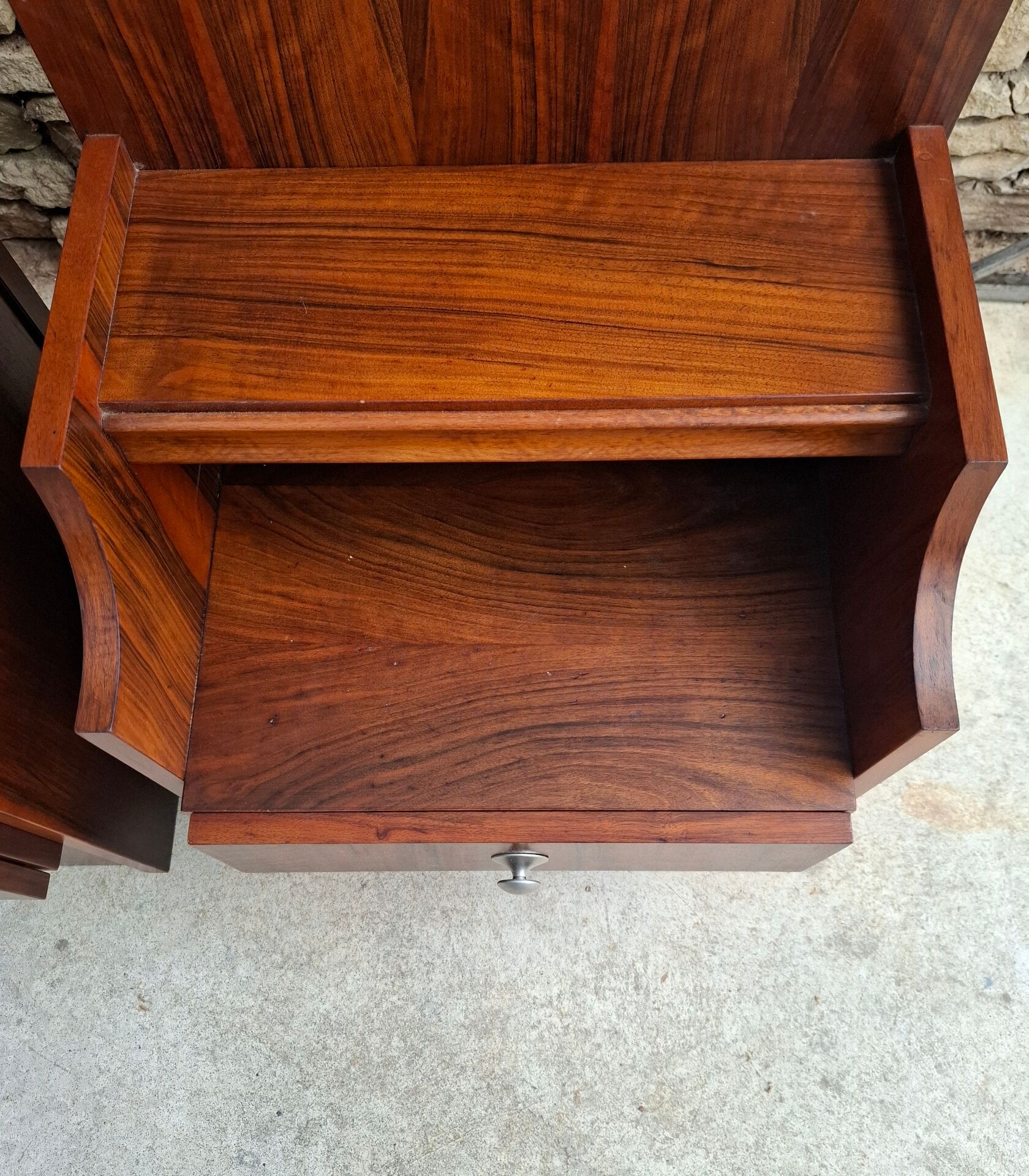 Pair of teak bedside tables