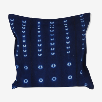 Indigo vintage tie and dye cushion