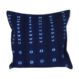 Coussin en indigo vintage tie and dye