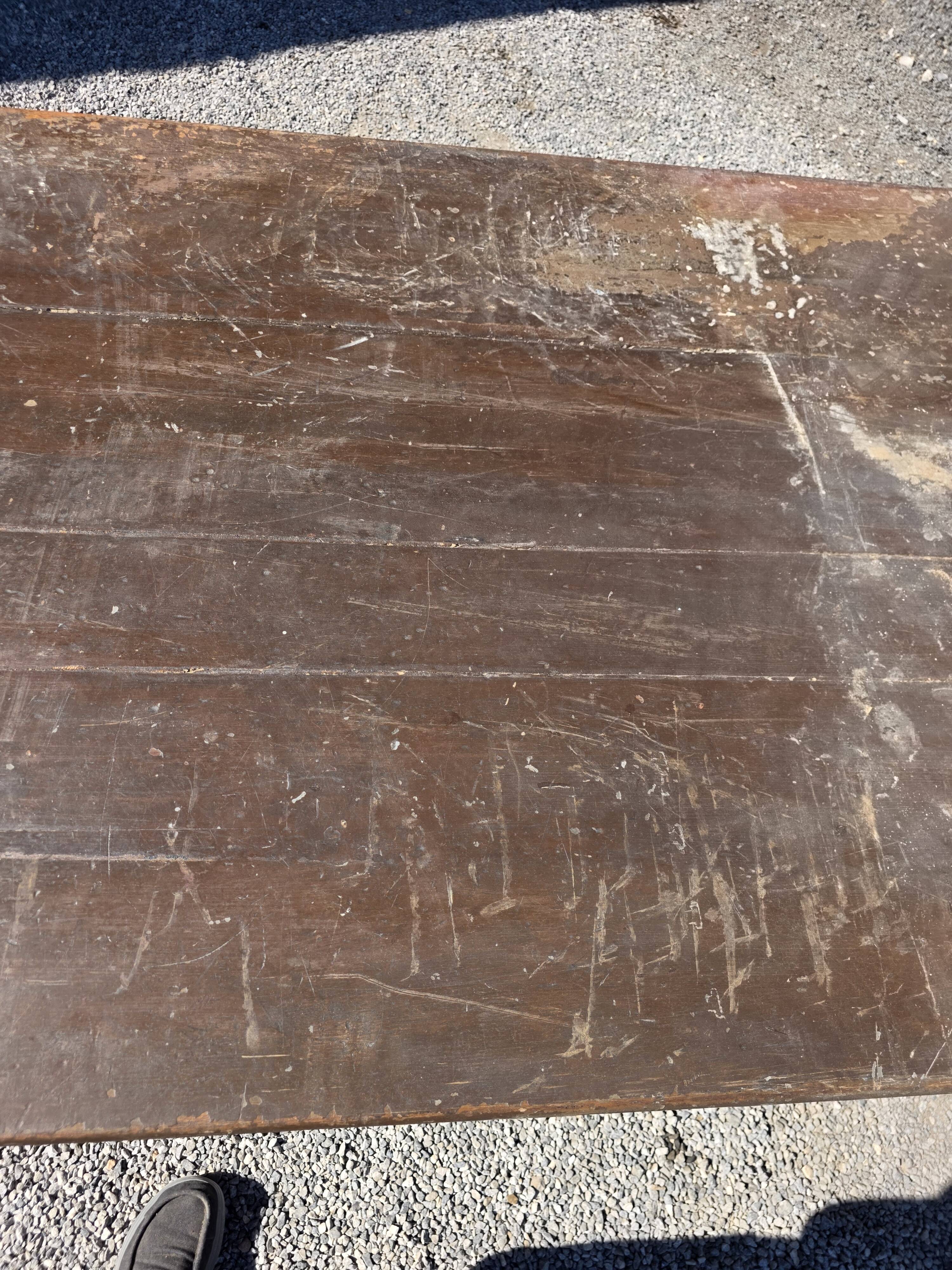 Table de ferme ancienne XXL , 268 × 110cm