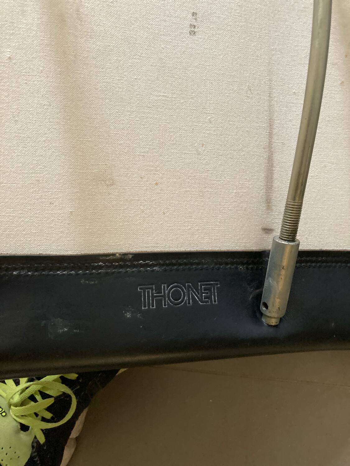 Metal and leather chair Thonet