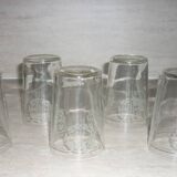 Old sandblasted glasses with laurel wreaths x6