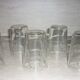 Old sandblasted glasses with laurel wreaths x6