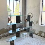 Roche Bobois stone and glass sculpture shelf 1970s