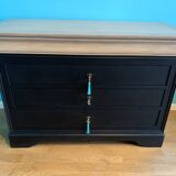 Vintage cherry wood commode refurbished