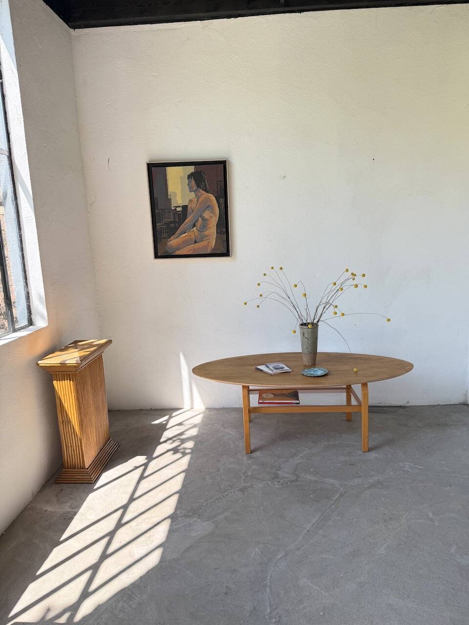 Oval coffee table beech 1980 Aalto Ikea