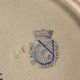 Rebus and dessert plate, in ancient Sarreguemines earthenware at the end of the 19th century