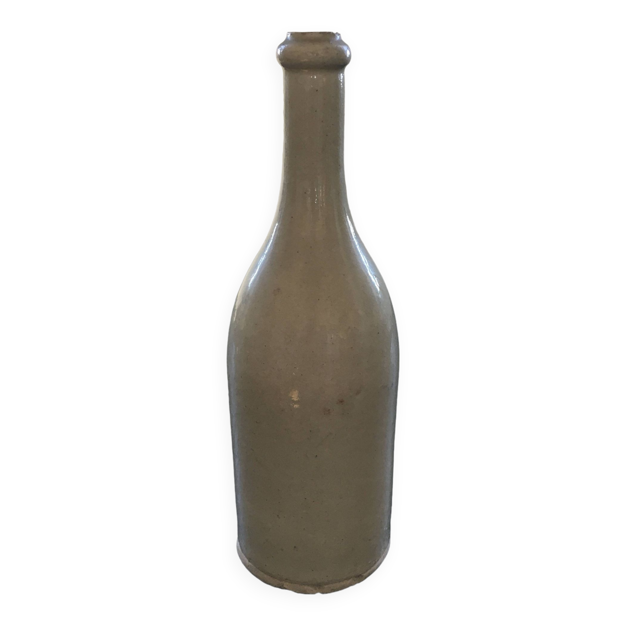 Beige stoneware bottle