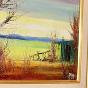 Original Swedish Mid-Century Oil on Panel" Nature" by Harry Petersen - Vintage and Framed