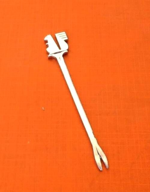 1970s 6 Aperitif / Snails Picks Squirrel Logo Chromed metal
