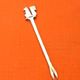 1970s 6 Aperitif / Snails Picks Squirrel Logo Chromed metal