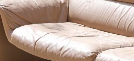 High-end leather sofa, beige De Sede sofa