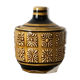 Decorative jar with honey or mustard, sugar, numbered 3052, mustard yellow and black relief pattern