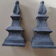 Pair of metal books greenhouse or door lock