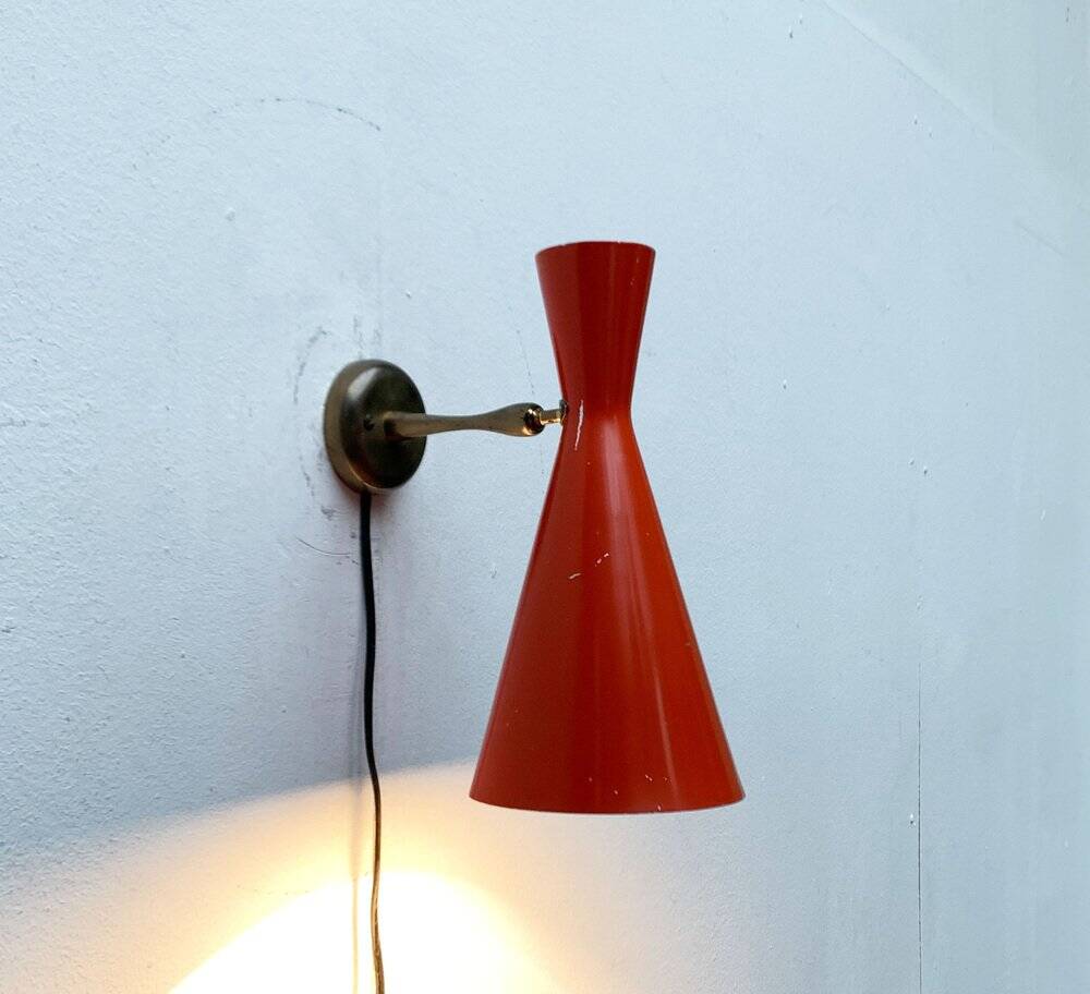 Mid-Century Diabolo Wall Lamps, 1960s, Set of 2