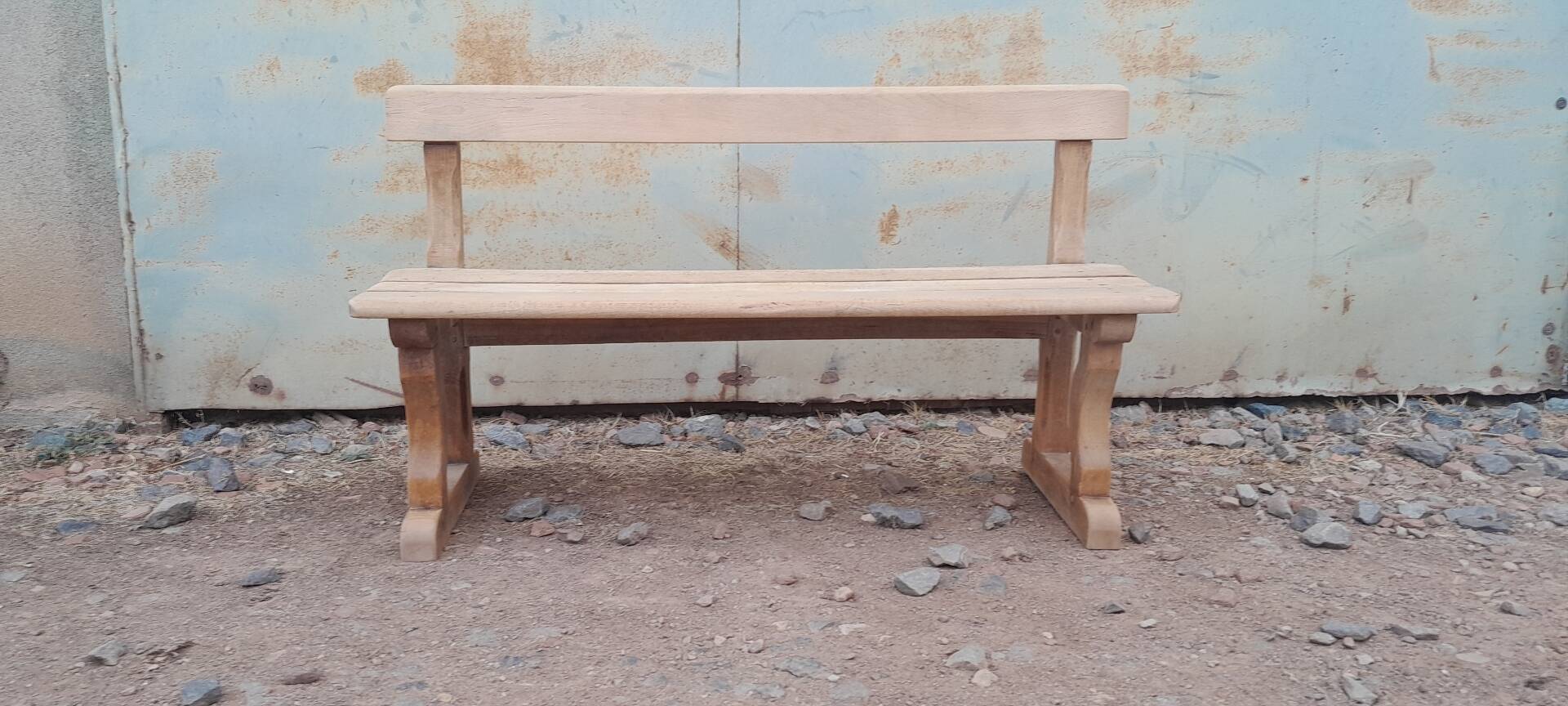 Small decorative beech bench