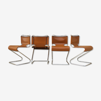 Suite de 4 chaises design fin années 50