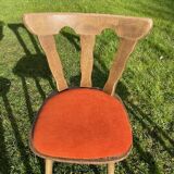 Lot of 3 bistrot chairs brutalist style 50s/60s