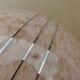 Old clichy glass ball ceiling light imposing pink & silver art deco lighting