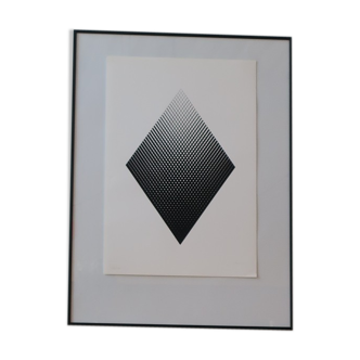 Getulio Alviani silkscreen numbered and signed in pencil, 100 copies