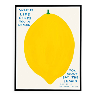 Affiche de David Shrigley, Quand la vie vous donne un citron, 2021