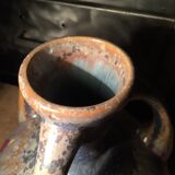 Vase in flamed sandstone with 3 handles Gustave de Bruyn earthenware Fives 1930