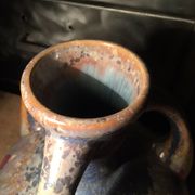 Vase in flamed sandstone with 3 handles Gustave de Bruyn earthenware Fives 1930
