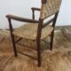 Wood armchair and braided rope