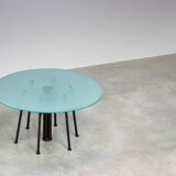 German avant-garde geometric round dining table 1980