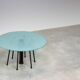 German avant-garde geometric round dining table 1980