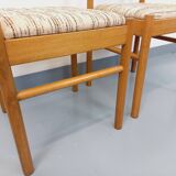 Pair of vintage Baumann chairs in wood and fabric from the 70s