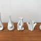 White sculptural vases by Peter Müller for Sgrafo Modern, 1960s, set of 6.