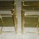 Glass and brass bedside tables