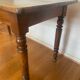 Walnut bistro table, turned legs, beautiful patina.