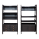 Striking 20thc italian ebonised etageres with open back & storage c.1970