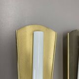 Set of 2 large 37 cm honeycomb theatre wall light elements, Germany, 1950