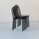 4 robert mallet-stevens black lacquered steel chairs, stamped rms ecart