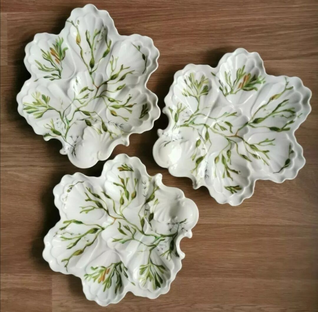 Limoges porcelain oyster service